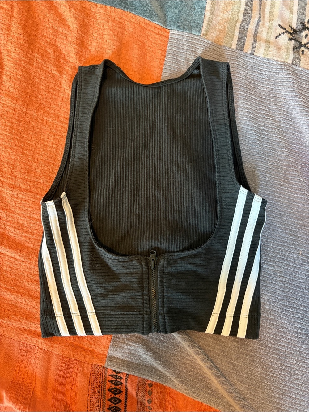 Open back adidas cropped tank top